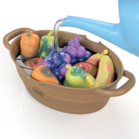 Green Toys Rainbow Bloom - Colour-Changing Activity Set (Blue)-2