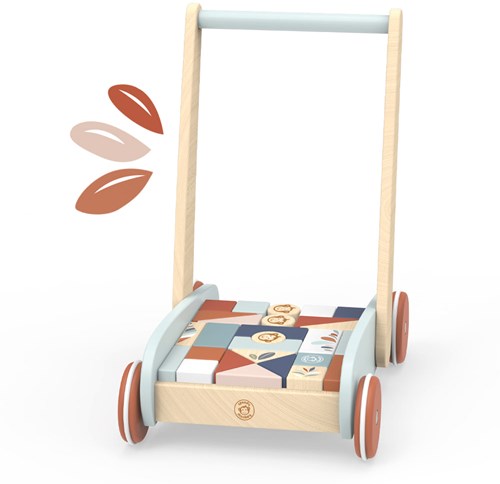 Speedy Monkey - Blockwagen mit 27 Blöcken - 35,5x25x41cm-2