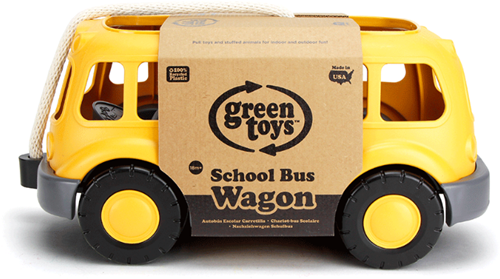 Green Toys Schulbus Spielzeug - umweltfreundlicher Bus mit Seilgriff-2