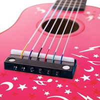 Tidlo Holz Gitarre rosa Blumen Kindergitarre Musikspielzeug-2