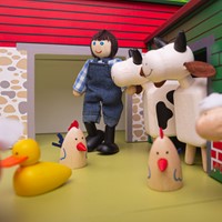 Tidlo Holz Bauernhoftiere Set - Lernspielzeug für Kinder-2