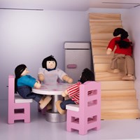 Tidlo Puppenhaus Küche Holz Möbelset 9-teiliges Zubehör-3