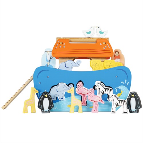 Le Toy Van – Steckspiel „Arche Noah“ | Pädagogisches Sensorikspiel für Babys mit Arche und bunten Bauklötzen – Geeignet für Kinder ab 2 Jahren-3