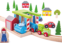 Bigjigs Schienen Holz Zug Waschanlage-2