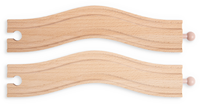 BigJigs Holz Eisenbahn wavy track Set - Schienen Spielzeug-2