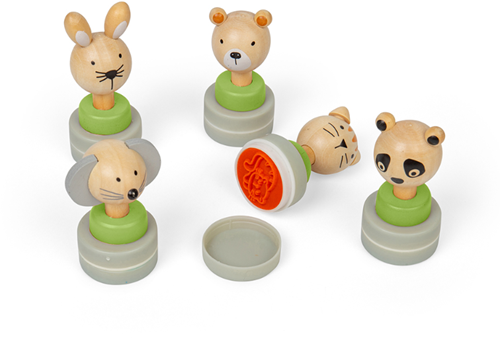 BigJigs Holzspielzeug Stempel - Tiere - 20 Stück - kreativ-3