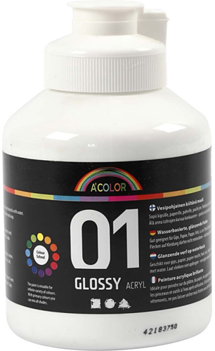 A-Color A-Color Glänzende Acrylfarbe Weiß 500 ml