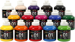Creativ Company Acrylfarbe Set glossy halbtransparent 15x500ml