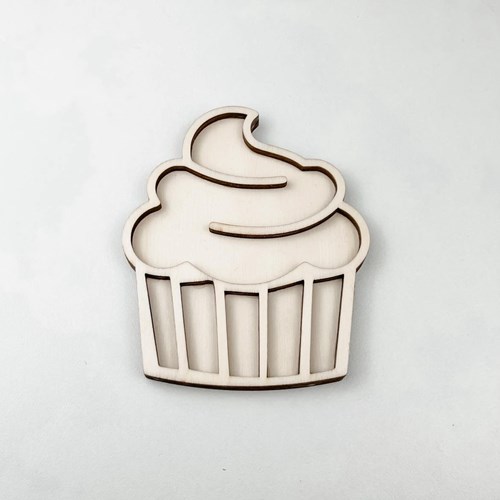 FiQ houten vulvorm Cupcake - 12×10 cm