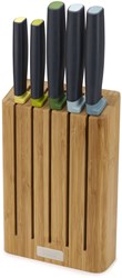 Joseph Joseph Messerblock Bambus mit 5 Messern - stilvolles Küchen Set