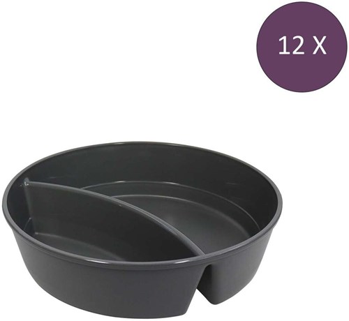 Koziol Move Schssel Rund mit Fchereinteilung 1,1 Liter Set von 12 Stck