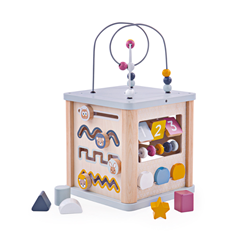 BigJigs Holz Aktivitätswürfel FSC 100% Lernspielzeug für Kinder