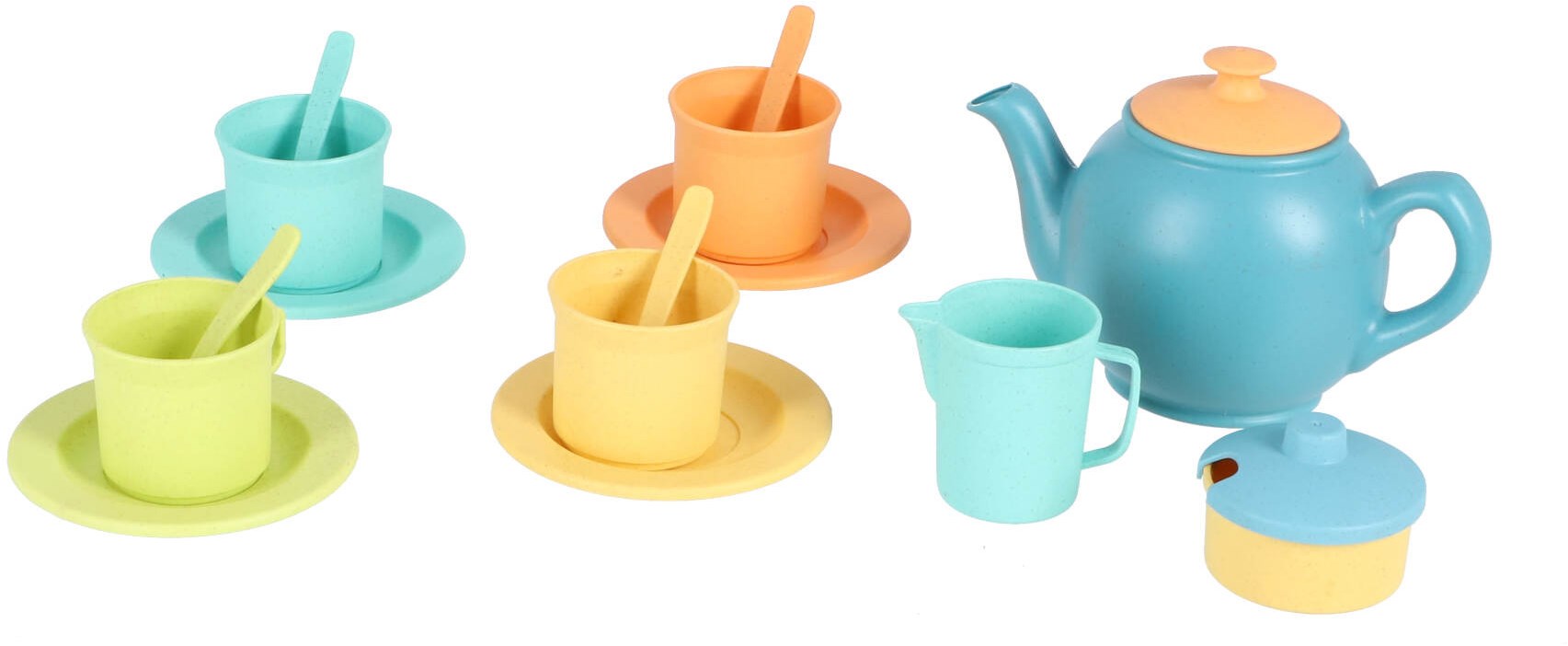Jipy bioplastik spielzeug geschirr 15-teilig nachhaltiges kindergeschirr Planet Happy DE