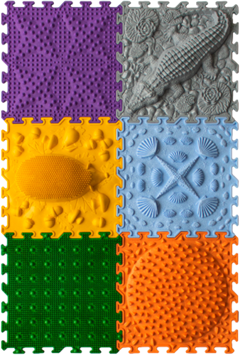 Ortoto Sensory Massage Puzzle Matten Gras Box 8 Stück