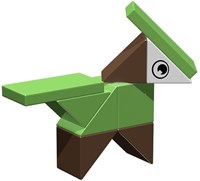 Ainstein magnetisches Spielzeug Baby dino Bausteine kreativ-3