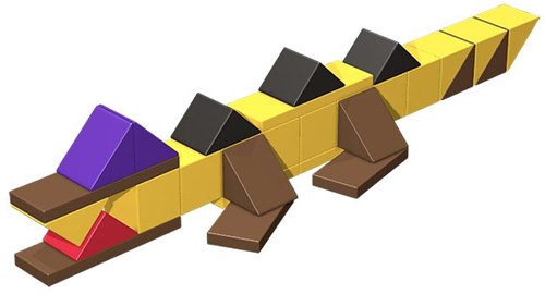 Ainstein magnetisches Spielzeug Afrikanische Tiere Bauset 34-teilig-3