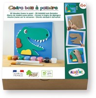 Aladine 3D Bastelset Dinosaurier - kreatives Malset für Kinder ab 4 Jahren