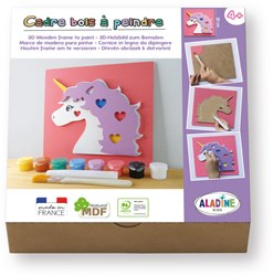 Aladine 3D Bastelset Einhorn aus MDF - kreatives Holzspielzeug