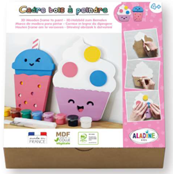 Aladine 3D MDF Bastelset - Kawaii Bild malen und dekorieren