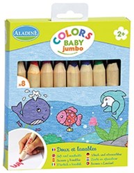 Aladine Buntstifte Baby Jumbo - weiche abwaschbare Kreiden für Kinder