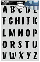 Aladine Bastelschablone 20x30 cm Alphabet 2 für kreative Dekorationen