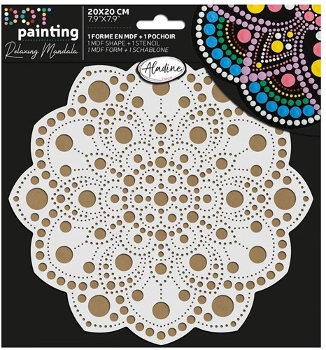 Aladine Malen dot painting Set Mandala 20 cm kreatives Spielzeug