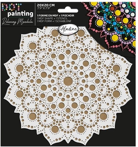 Aladine Malen Dot Painting Set Mandala 20 cm kreatives Spielzeug