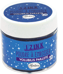 Aladine Embossingpulver Glitter 25 ml Volubilis Blau Bastelmaterial