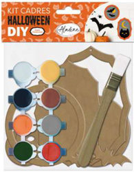 Aladine Halloween Bastelset Malen - Kreative Rahmen Katze und Nacht