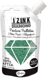 Aladine Glitzerfarbe Izink Diamond 80 ml azurblau für Bastelprojekte