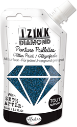 Aladine Glitzerfarbe Izink Diamond 80 ml wunderschönes Blau Basteln