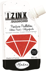 Aladine Glitzerfarbe rot Izink Diamond 80 ml - kreative Bastelfarbe
