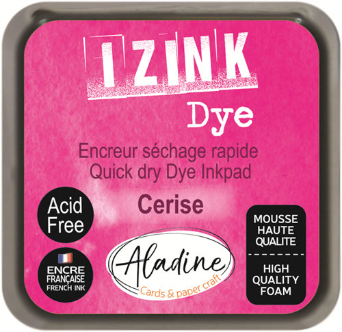 Aladine Stempelkissen Pink Fuchsia 5x5 cm Izink Dye Kreativ