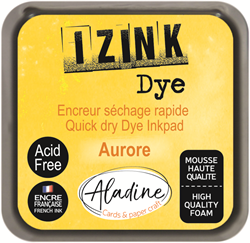 Aladine Stempelkissen Gelb Izink Dye 5x5 cm schnell trocknend