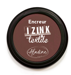 Aladine Textil Stempelkissen braun - Stoff Stempelkissen für Textilien