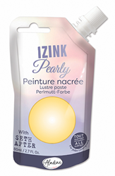Aladine Perlmuttfarbe Izink Pearly 80 ml Pastellgelb DIY Bastelfarbe