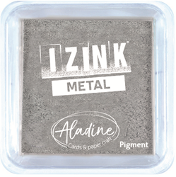 Aladine Stempelkissen silber schnelltrocknend 5x5 cm für Bastelprojekte
