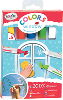 Aladine Fensterstifte Set - 5 Stück Weihnachten - kreative Kinderstifte