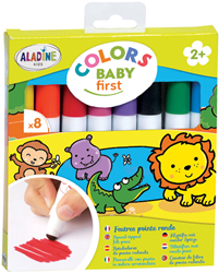 Aladine Filzstifte Set für Kinder - 8 Farben - auswaschbar