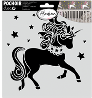 Aladine Aladine Vorlage 20x20 cm Einhorn