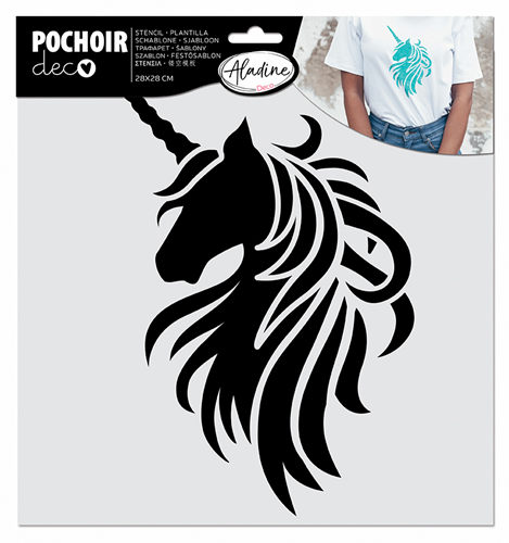 Aladine Aladine Vorlage 28x28 cm Einhorn