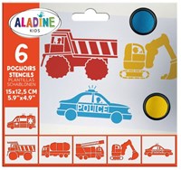 Aladine Schablonen Fahrzeuge - Kreative Bastelvorlagen für Kinder