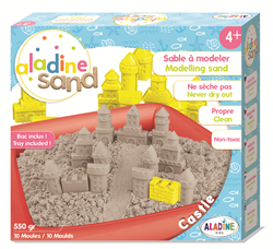 Aladine Spielsand Knetset Dorf - kreatives Bastelspielzeug für Kinder