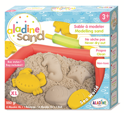 Aladine Spielsand Knetset Meerestiere - kreatives Spielzeug