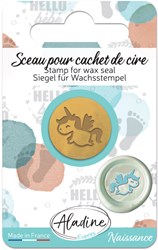 Aladine Siegelwachs Stempel Einhorn - Kreatives Bastelset für Kinder