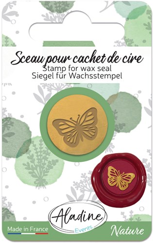 Aladine Siegelwachs Stempel Schmetterling - Kreativer Hobby-Stempel Multicolor
