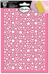 Aladine 3D Schablone A5 Flower Power - Selbstklebendes Bastelmaterial