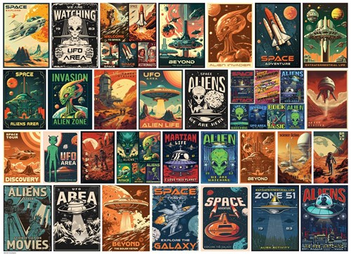 Eurographics Außerirdische Poster - 1000 Teile