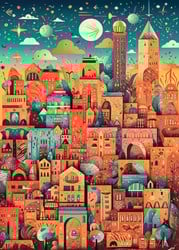 Alipson Puzzle Erstaunliche Stadt - 500 Teile