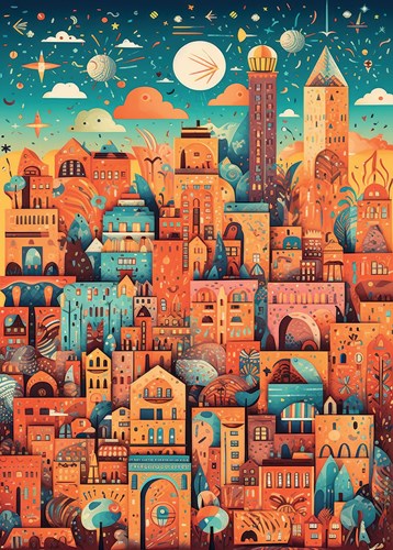 Alipson Puzzle Puzzle Amazing City 500 Teile multicolor